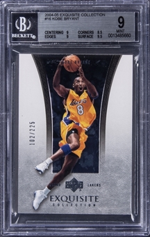 2004-05 UD "Exquisite Collection" #16 Kobe Bryant (#102/225) - BGS MINT 9
